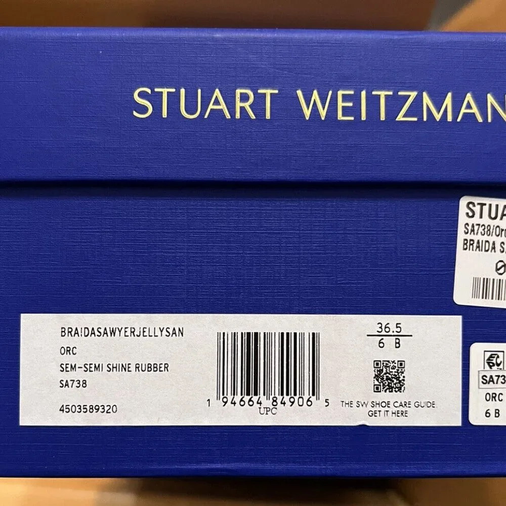 Stuart Weitzman $125 Braida Sawyer Jelly Orchid Pink Flat Sandals 6 36.5 BNIB! - Picture 12 of 14